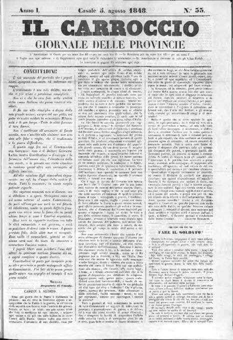 Il Carroccio - Edizione 33 del 05/08/1848